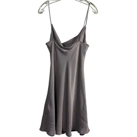 Zara Nude Sparkly Strap Slip Dress Rhinestone Strap Slip Size Small NWT - Picture 2 of 14